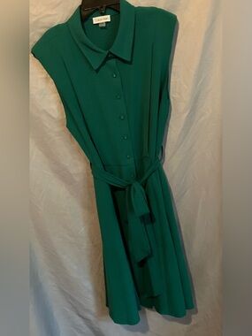 Like New, Calvin Klein Green Dress, Size 12